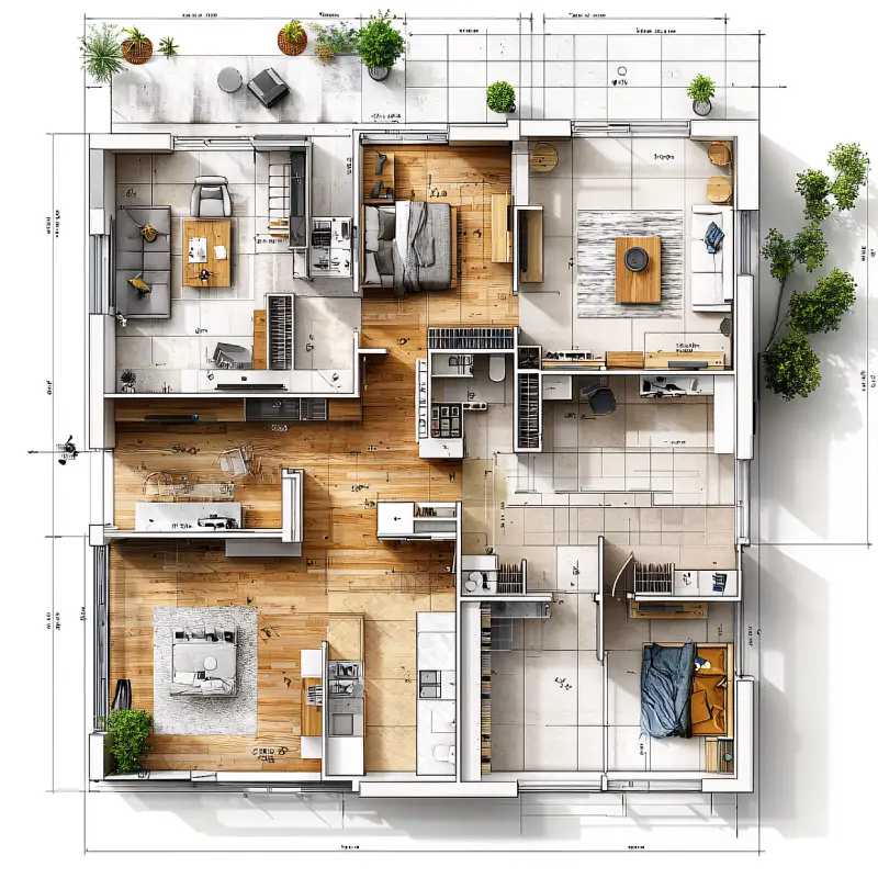 floorplan, layout of house or flat
