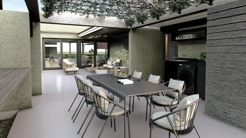 Landscape design project 3D drawing for a private home