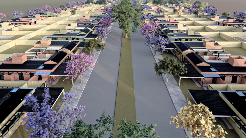 Landscape design project 3D drawing for a private estate